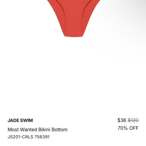 JADE SWIM • NWT $90 USD Most Wanted Bikini Bottom RW1 - Picture 5 of 8